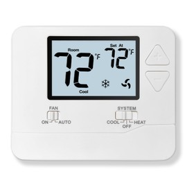 Heagstat Upgraded Digital Non-Programmable Thermostat for Home 1 Heat/1 Cool Single-Stage System with Separate Heating and Cooling Swing (Cycle Rate)