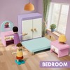 Lehoo Castle Wooden Dollhouse Furniture Set 39 Pcs with 5