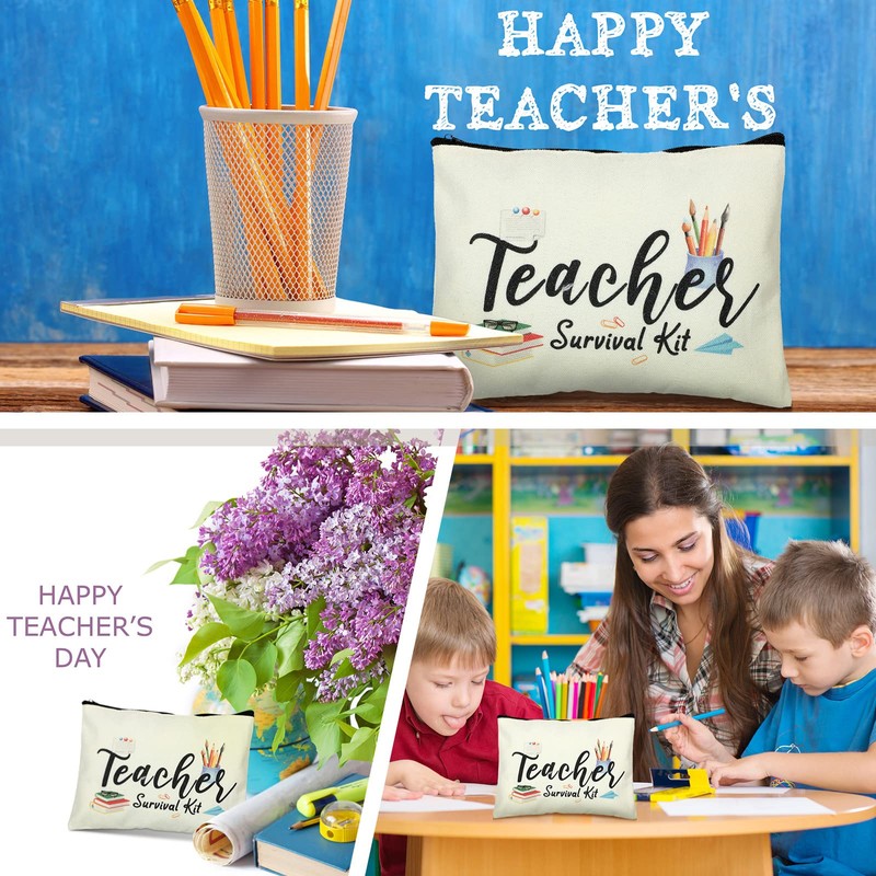 9 Pcs Teacher Appreciation Gifts Sets Teacher Makeup Pouch Cosmetic