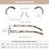 AQWANO 5 Pack Rimless Computer Reading Glasses 1.0 Blue Light