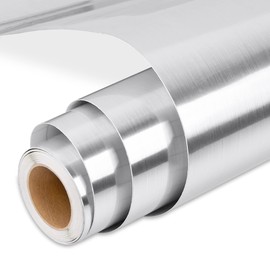 Prime Vinyl Prime Vinyl Silver Permanent Vinyl, Brushed Silver Vinyl for Cricut - 12" x 10 FT- Metallic Adhesive Vinyl for Silhouette Cameo, Decor Sticker, Cutting Machine, Home Decal