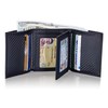Stealth Mode Leather Trifold RFID Wallet For Men With Flip