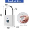 UMIKSMART Fingerprint Padlock, Keyless Biometric Smart Lock with USB-C Rechargeable