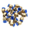 PC4-M5 20Pcs Air Pipe Pneumatic Connector Fittings, Quick Male Thread