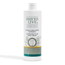Phyto Live Laboratories Nourishing Fluid Body Cream - Moisturising Cleansing Cream with Argan Oil and Vitamin E - Silky Soft Formula for Body Cream - Size 400 ml