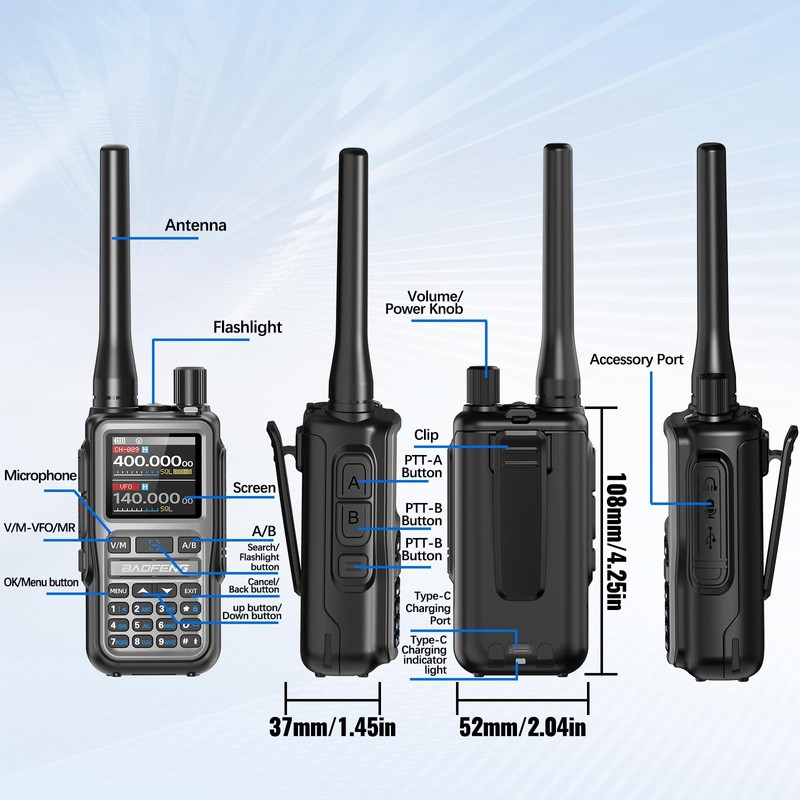 Baofeng UV-5R Mini Ham Radio Long Range Handheld Two Way