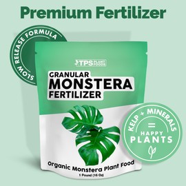 TPS NUTRIENTS Organic Monstera Plant Food, Slow Release Dry Granular Fertilizer for Monstera and Philodendron, Tropical Plant Food (6 Ounces)