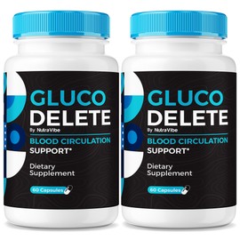 (2 Pack) Gluco Delete – Original GlucoDelete Formula with Premium Ingredients to Help Support Daily Energy, Circulatory Balance & Healthy Levels | Just 2 Easy-to-Swallow Pills a Day (120 Capsules)