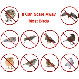 SUJAYU Bird Scare Tape, 1''x260FT Double Sided Repellent Deterrent Reflective Tape for Scaring Birds Away (Silver-1)