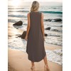 Pylnily Women's Summer Dresses Casual Sleeveless Maxi Dresses V Neck