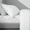Bianca Stars Cotton Single Fitted Sheet White Grey