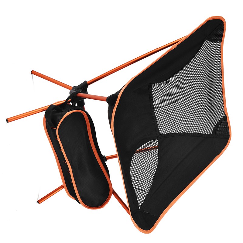 Outdoor Folding Beach Chair Portable Mesh Back Aluminum Alloy Rack
