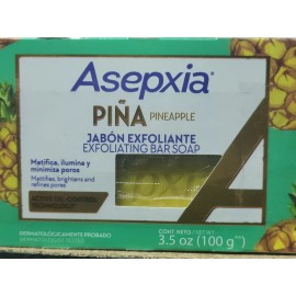 Asepxia PIÑA PINA EXFOLIATING BAR SOAP Jabon Barra Exfoliante 3.5 oz  (100g)