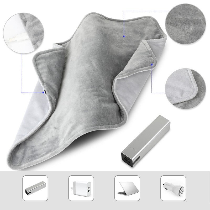 Electric Heating Pad Constant Temperature Washable IPX7 Waterproof USB 5V