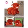 King Cole 9089 Knitting Pattern Highland Cow Toy & Cushion