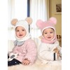 FURTALK Baby Toddler Winter Beanie Hats Earflaps Face Scarf Set