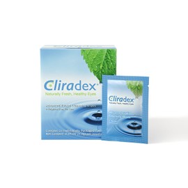 Cliradex Natural Eyelid, Eyelash, and Facial Cleansing Towelettes, Box of 24