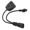 IEC320 C14 Male to C5 and Female Power Cord C14