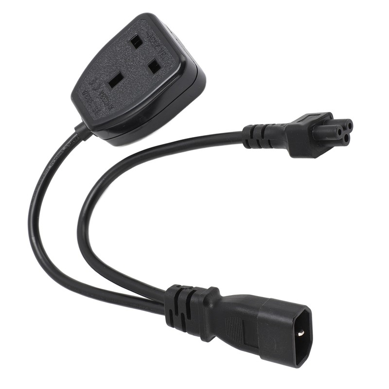 IEC320 C14 Male to C5 and Female Power Cord C14