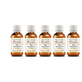 Greenwood Essential Natural Pure Chironji Oil (Buchanania latifolia) Natural Pure Therapeutic Quality Cold Pressed (Pack of Five) 100 ml x 5 (16.9 oz)