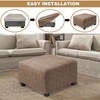 NeColorLife Ottoman Cover Square,Stretch Square Ottoman Covers Slipcover,Soft Knitted Jacquard