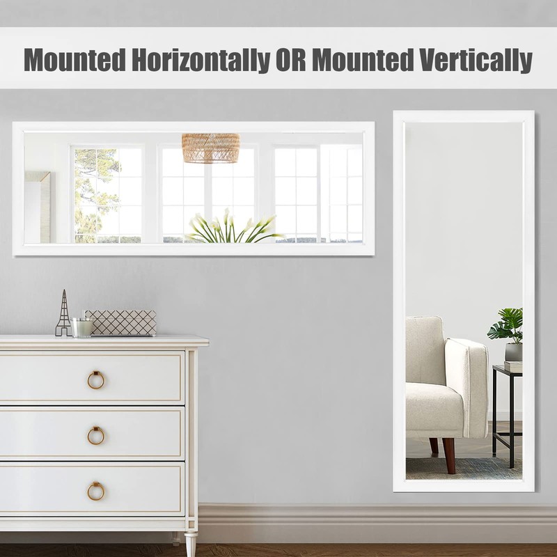 MIRUO Over The Door Mirror Full Length with Hanging Brackets,