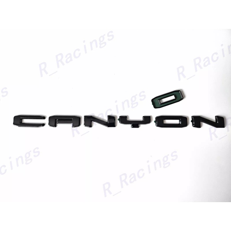 GMC 5PCS Gloss Black Red Door Rear Grill AT4 Canyon
