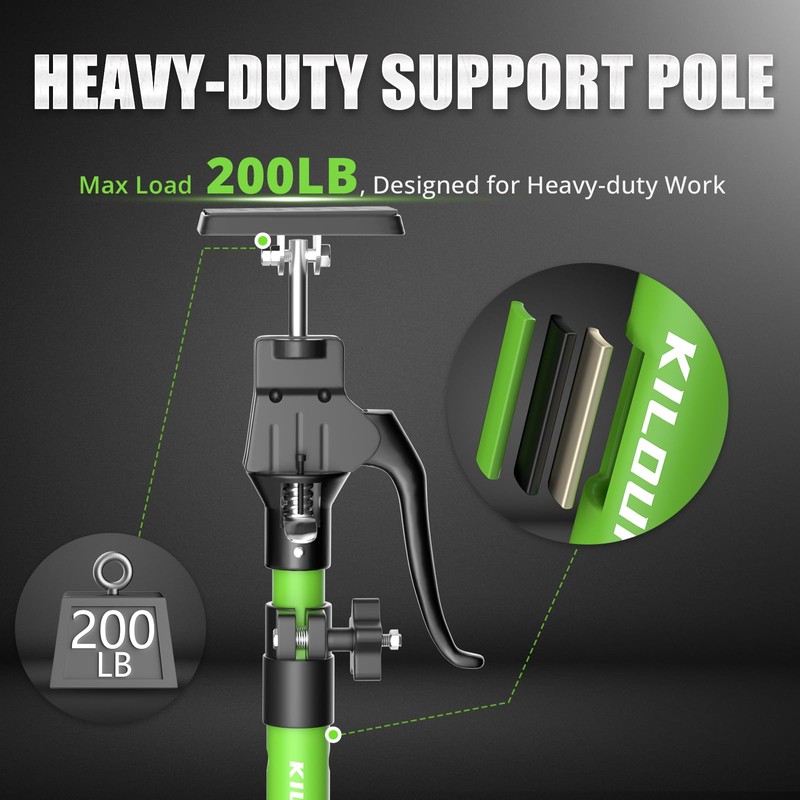 KILOUPOLE Cabinet Jack Support Pole, 15.8-23.6 Inches Steel Telescopic Quick