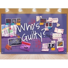 Murder Mystery Party Backdrop Detective Banner, Mystery Background, Murder Mystery Decor, Spy-Themed Decorations - (70' x 43')