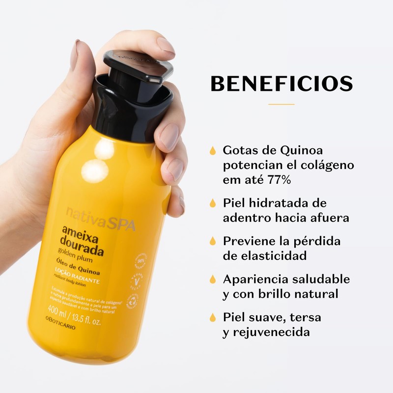 O Boticário Nativa Spa Golden Plum Radiant Body Lotion 400ml