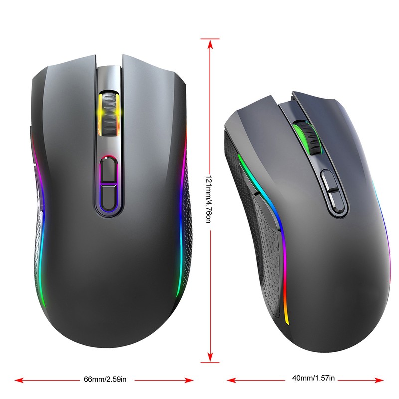 Wireless Mouse 2.4G USB Receiver 800 to 4800 DPI Ergonomic