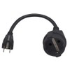 5-15P to Euro CEE7/7 Short Power Cord Plug,Toptekits US 3-Prong