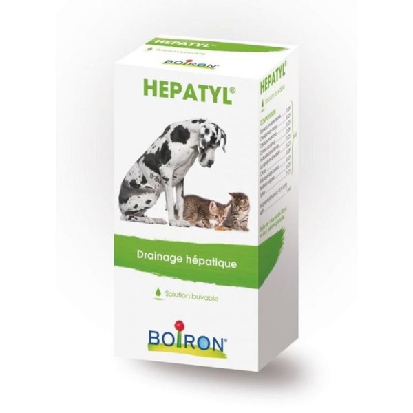 Boiron spécialités homéopathiques conseils Hepatyl Boiron 30ml Homéopathie vétérinaire chez les chiens et chats
