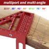 3D Carpenter's Angle Measuring Tools, 22.5-90° High Precision Aluminium Alloy