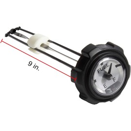 Raider 22621 9" Snowmobile Screw on Gas Fuel Cap with Gauge