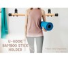 Bamboo Stick 2 PC Combo for Walking, Balance, Strength Training,