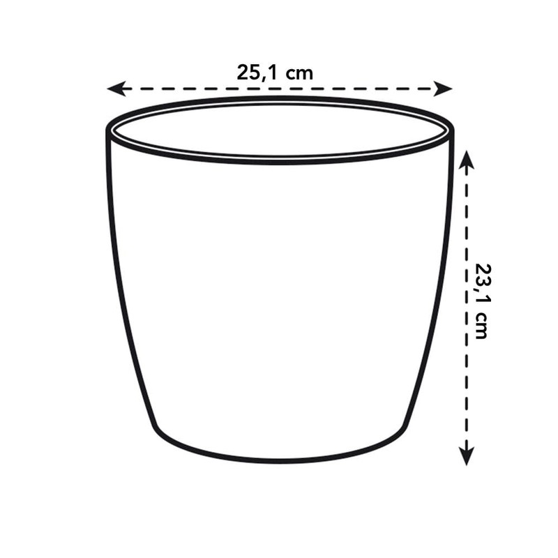 Elho Brussels Diamond Round 14 - Indoor Planter - White,