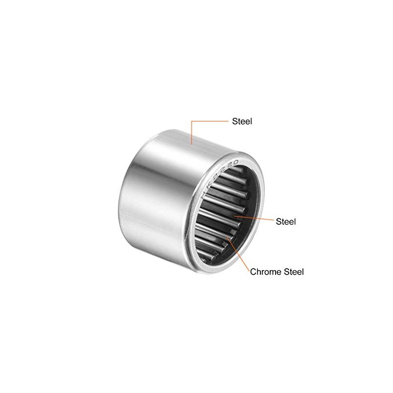 sourcing map HK2220 Needle Roller Bearings 22mm Bore 28mm OD