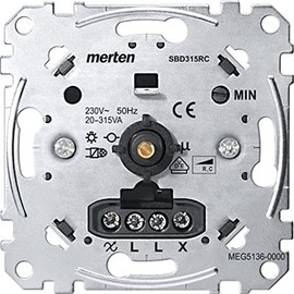 Merten MEG5136-0000 Rotary dimmer insert for capacitive load, 20-315 W