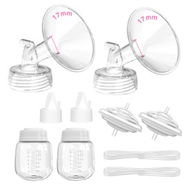 Breast Pump Parts for Spectra S1/S2/9 Plus, Not Original Accessories, 19mm Full Set Spectra Replacements Pump Parts Include Flanges/Duckbill Valve/Tubing/Backflow Protector/Bottle