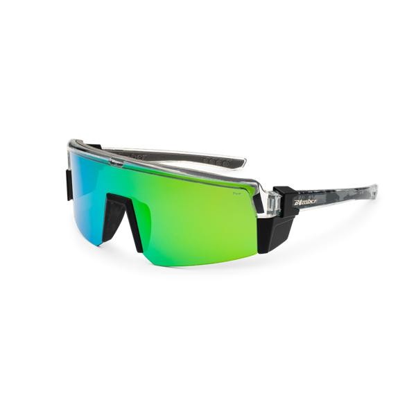 BOMBER SMOKE BOMB ANSI Z87+ Safety Sunglasses:_Polarized - Green Mirror