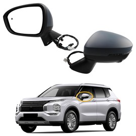 Dasbecan Left Driver Side Mirror Compatible with 2022-2024 Mitsubishi Outlander Mirror with Power Folding, 360° Camera, Power Heated Glass, Turn Signal, Blind Spot Replace# 7632F021 (9+1pins)