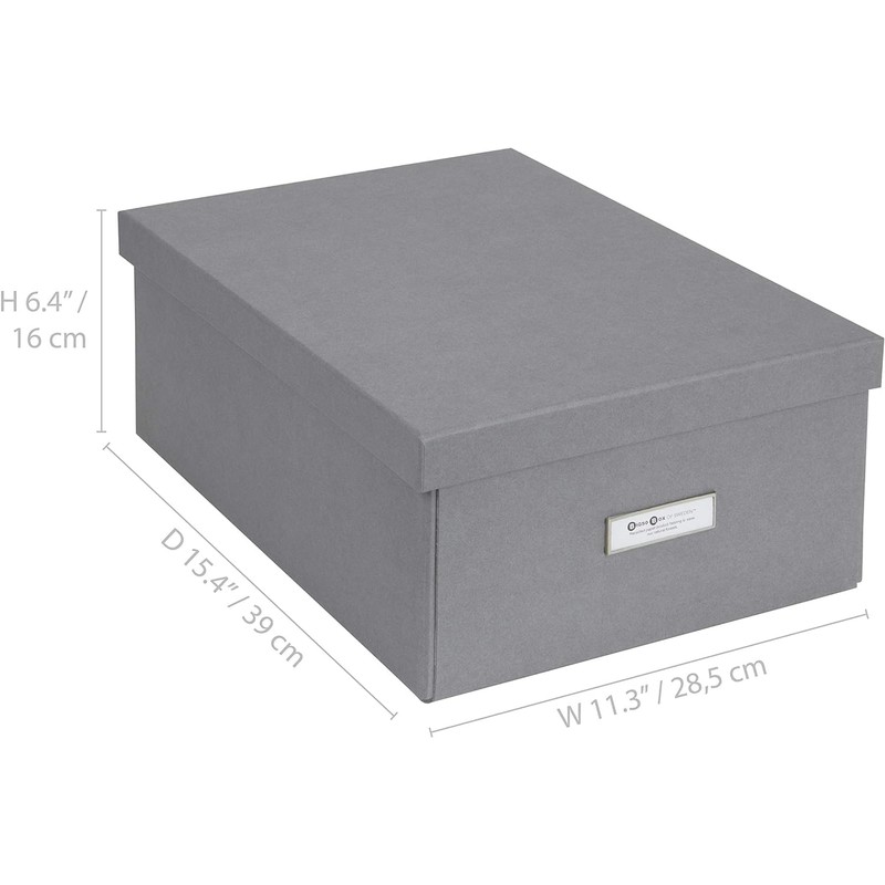 Bigso Box of Sweden Karin Collapsible Storage Box with Labelframe