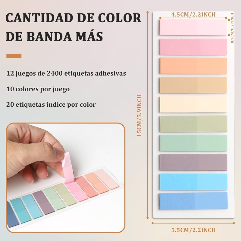 Marcadores de página Multifuncional, Material Escolar Oficina, Post It Para