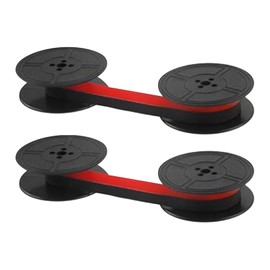 2 Pairs Universal Typewriter Ribbon, Twin Spool Vintage Typewriter Ink Ribbon, Red and Black Ink Ribbon, Twin Spool Replacement Twin Spool Replacement Pack for Typewriter for Office and Home Use