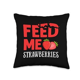 Strawberry Fruit Garden Plants Seeds Strawberries Throw Pillow