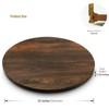 MAGIGO 15 Inches Black Walnut Wood Lazy Susan, Solid Wooden