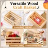 Yiyiring 12 Pcs Small Wooden Crates with Handles Bulk 6.5''