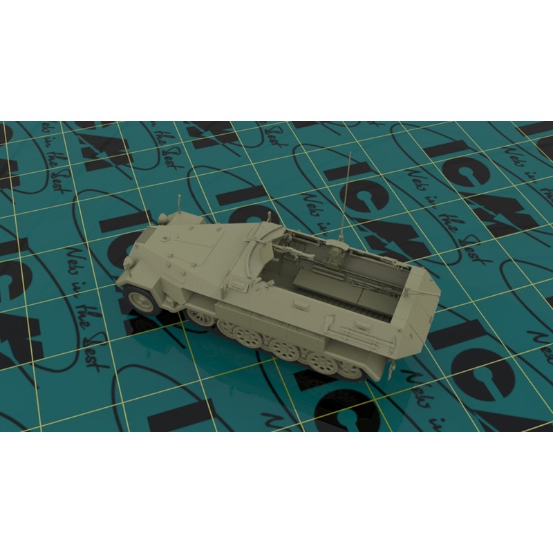 ICM 35103 Sd.Kfz.251/1 AUSF.A with German Infantry Model Kit, Grey,