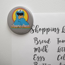 Sesame Street Colorful Cookie Monster Kitchen Refrigerator Locker Button Magnet